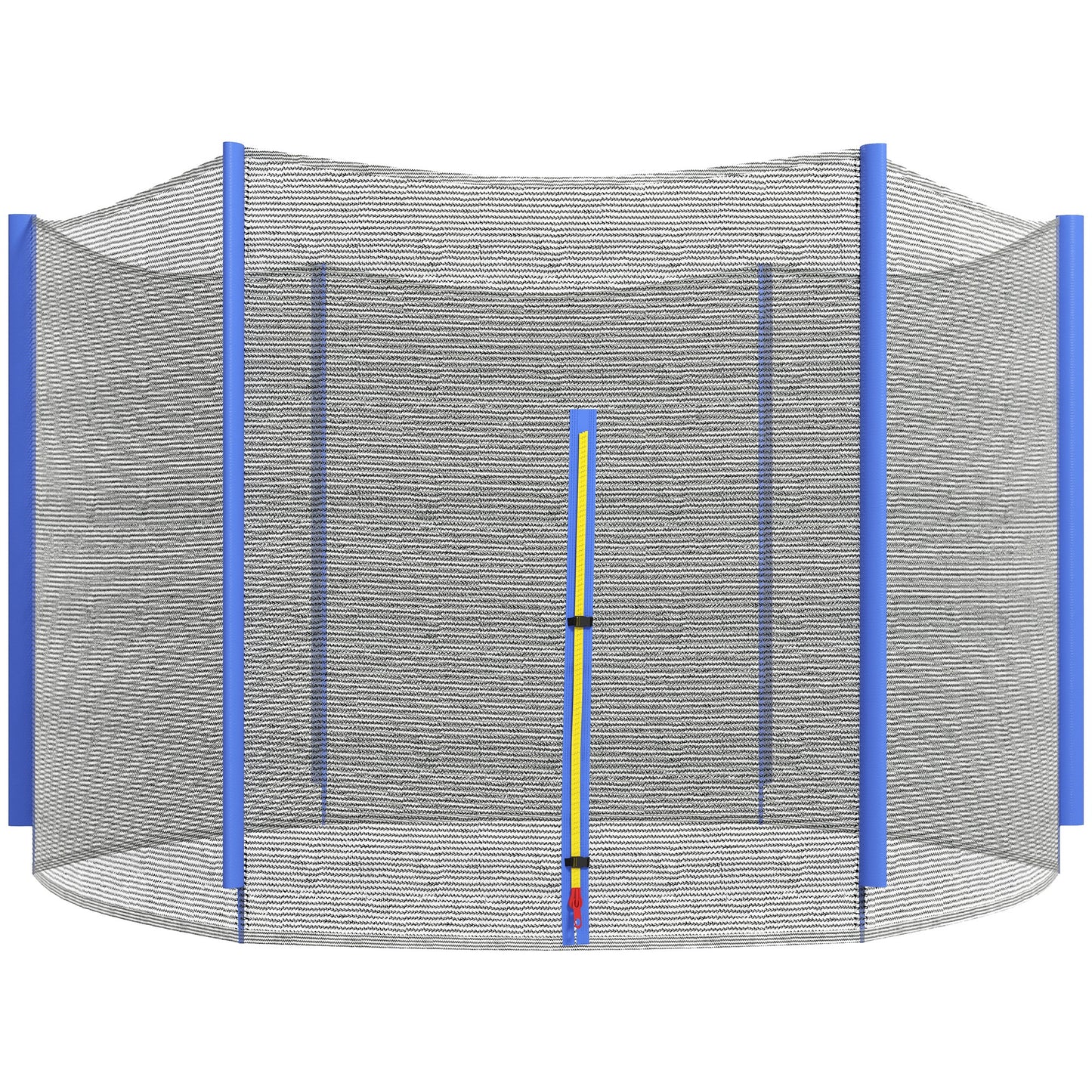 Safety Trampoline Net Enclosure 8ft Round Zippered Entrance Replacement Netting Black Kids Crystal