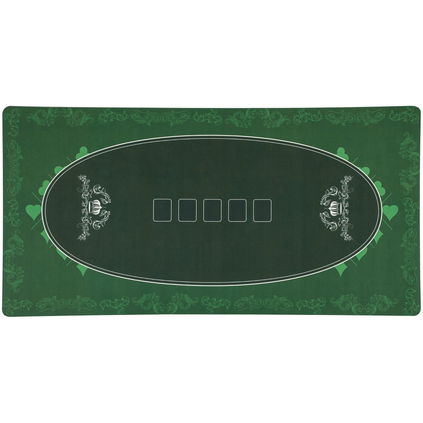 Poker Table Top Poker Mat for 6 Player, Green Kids Crystal