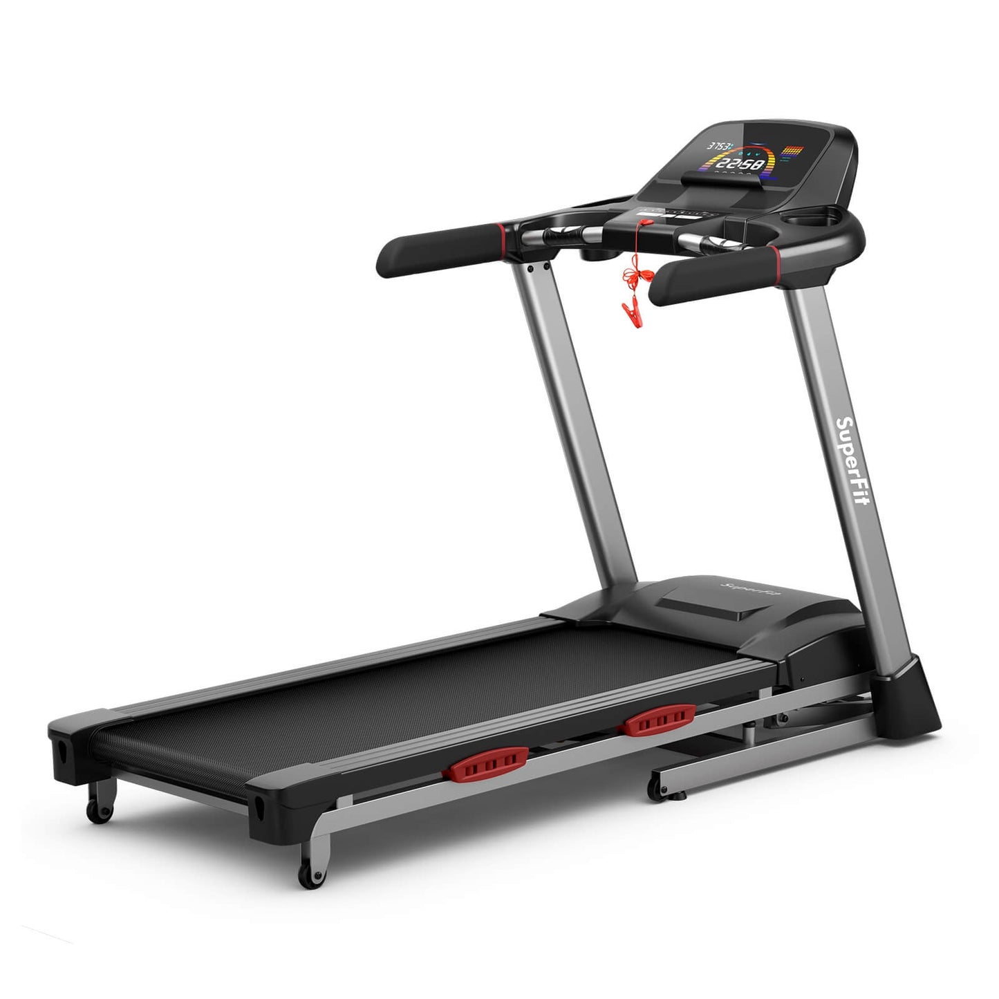 4.75 HP Folding Treadmill with Auto Incline and 20 Preset Programs-Black Kids Crystal