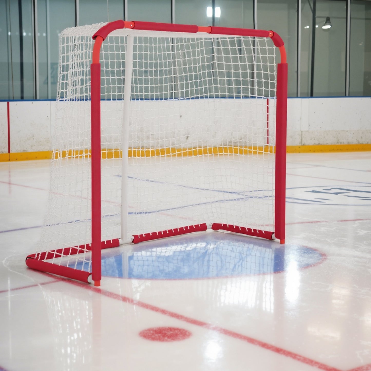 Hockey Net, Easy Set Up Hockey Goal with Steel Frame, PE Mesh, Outdoor Hockey Training Equipment for Garden, Backyard Kids Crystal