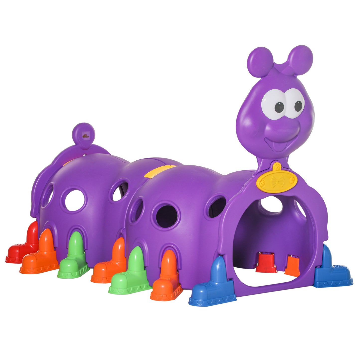 Caterpillar Tunnel Kids Climbing Play Structure Climb-N-Crawl Indoor Outdoor Toy for Toddlers 3-6 Years Purple Kids Crystal
