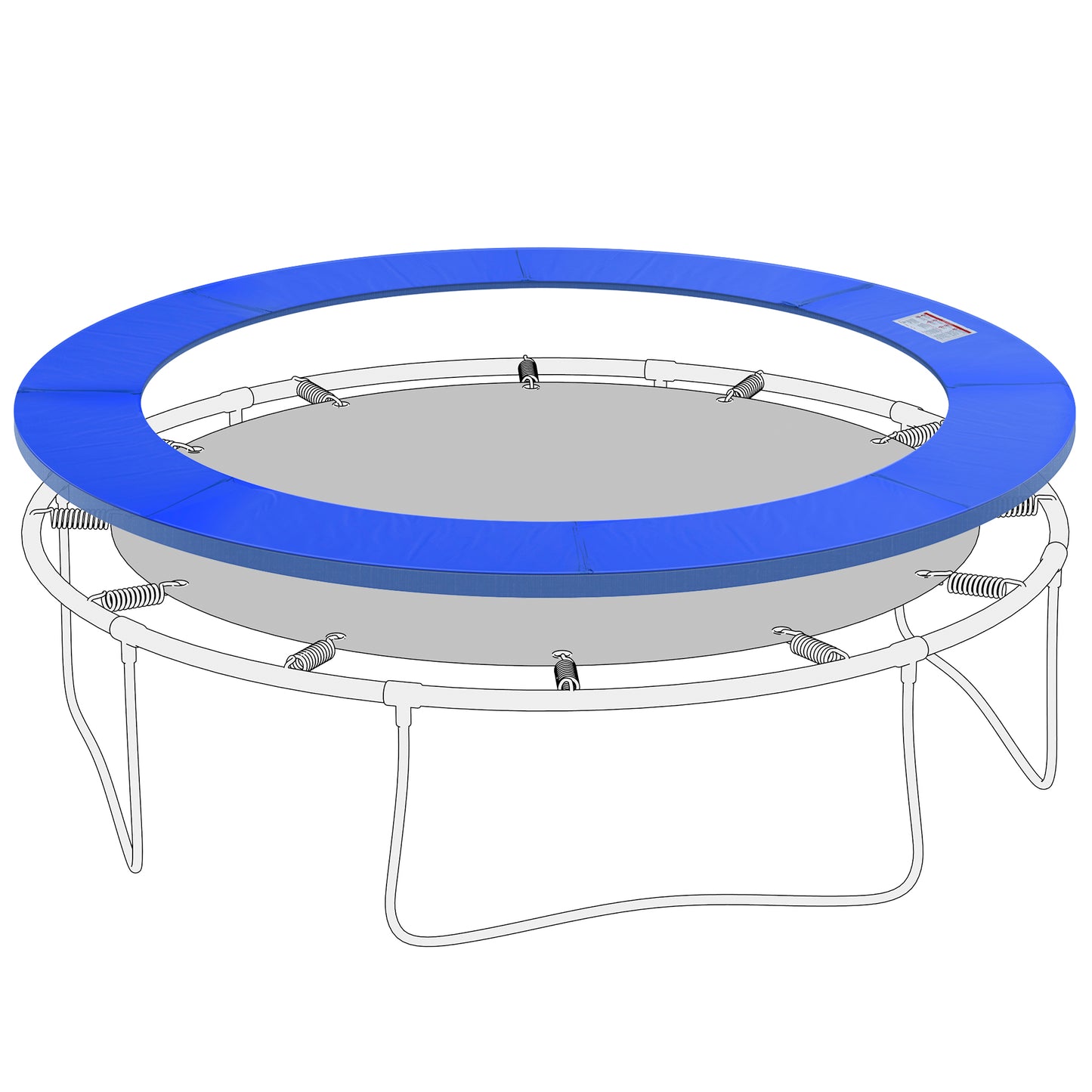 ?10ft Trampoline Replacement Safety Pad Trampoline Pad Waterproof Spring Cover Blue Kids Crystal