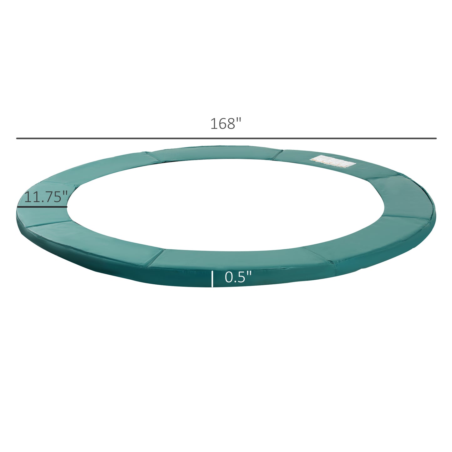 14FT Trampoline Safety Pad Replacement Jump Bounce Protection Cover Green Kids Crystal