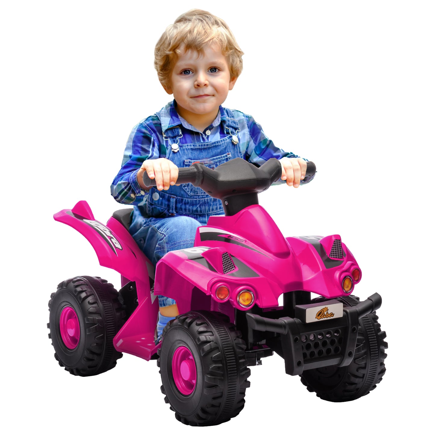 6V Kids ATV Quad w/ Music, Forward, for 2-6 Years, Pink Kids Crystal