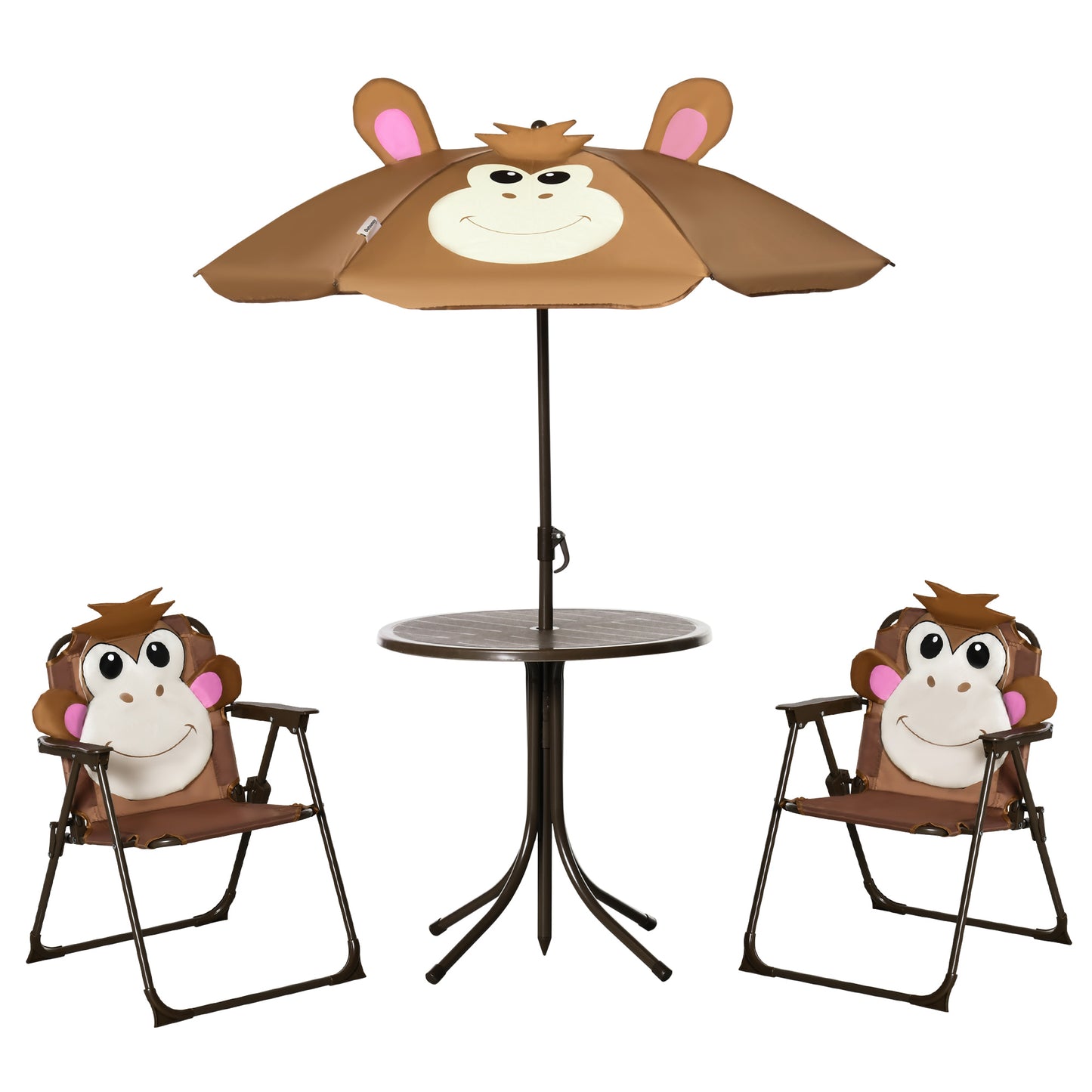 Kids Picnic Table Chair Set Outdoor Folding Garden Furniture Adjustable Height