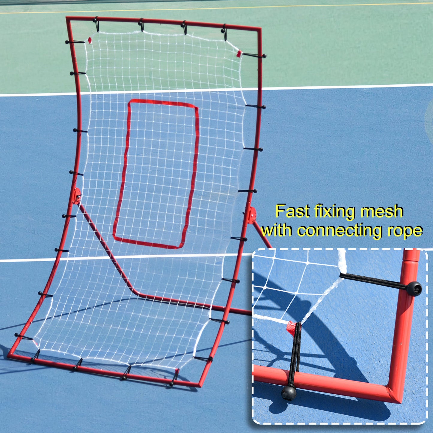 Adjustable Rebounder Goal for Baseball Football Basketball Volleyball 5 Angles Daily Training Kids Crystal