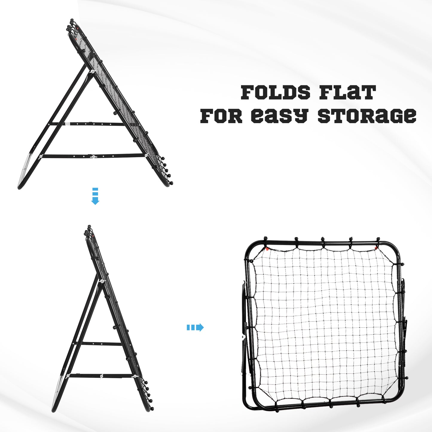 Volleyball Rebounder Net Football Training Aid Kickback Target Play Black Kids Crystal