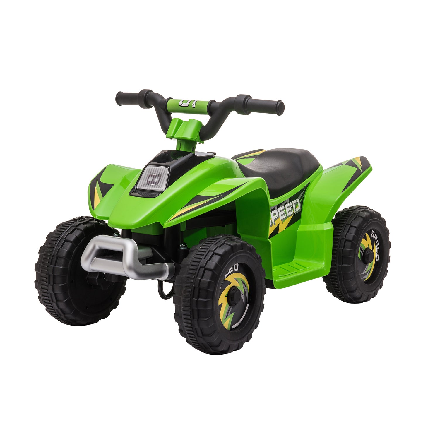 Kids Ride on ATV, 6V Battery Powered Quad Car with Forward, Reverse Switch, for Boys Girls 18-36 Months, Green Kids Crystal
