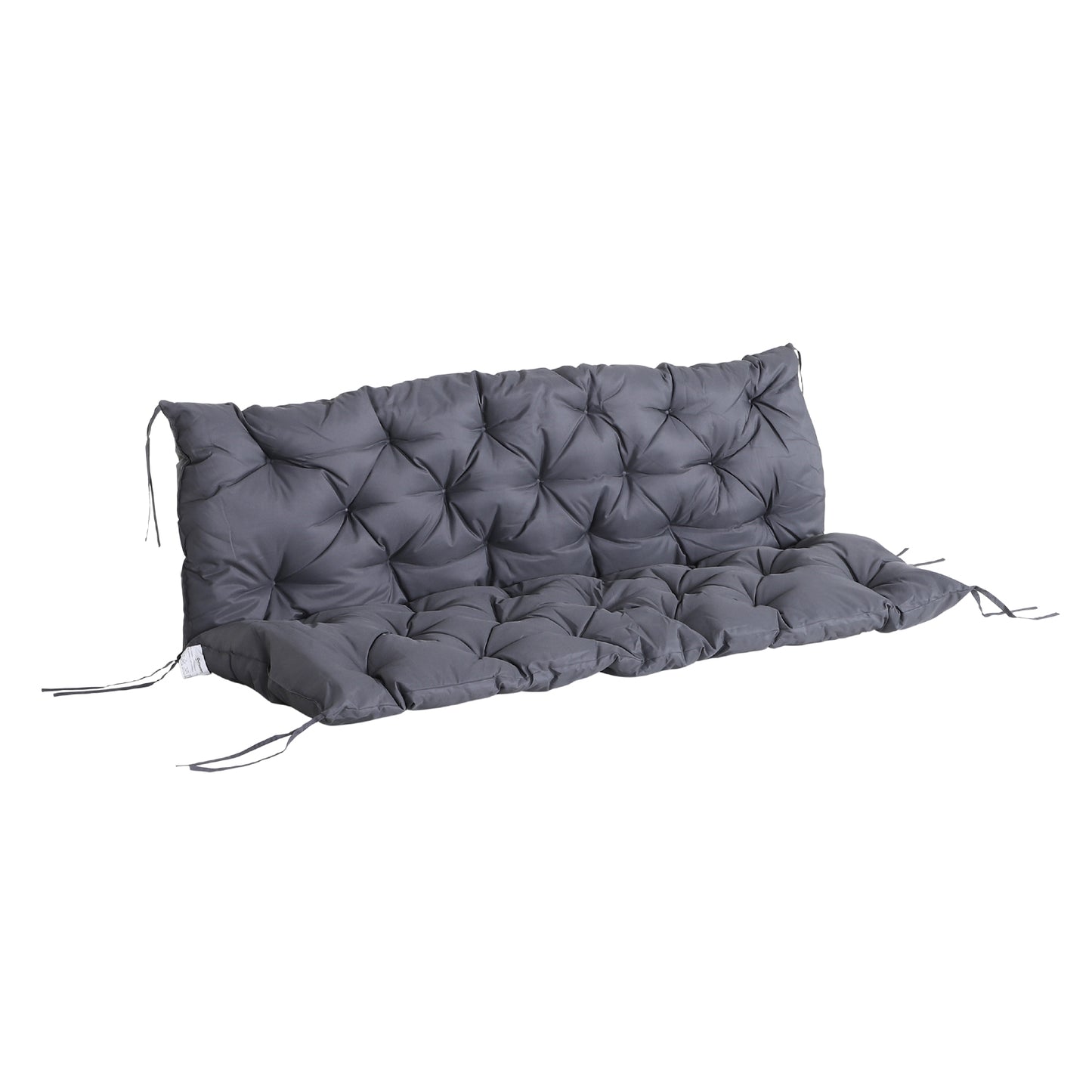 3 Seater Bench Swing Chair Replacement Cushions Outdoor Seat Pads Backrest Patio Garden Dark Grey Kids Crystal
