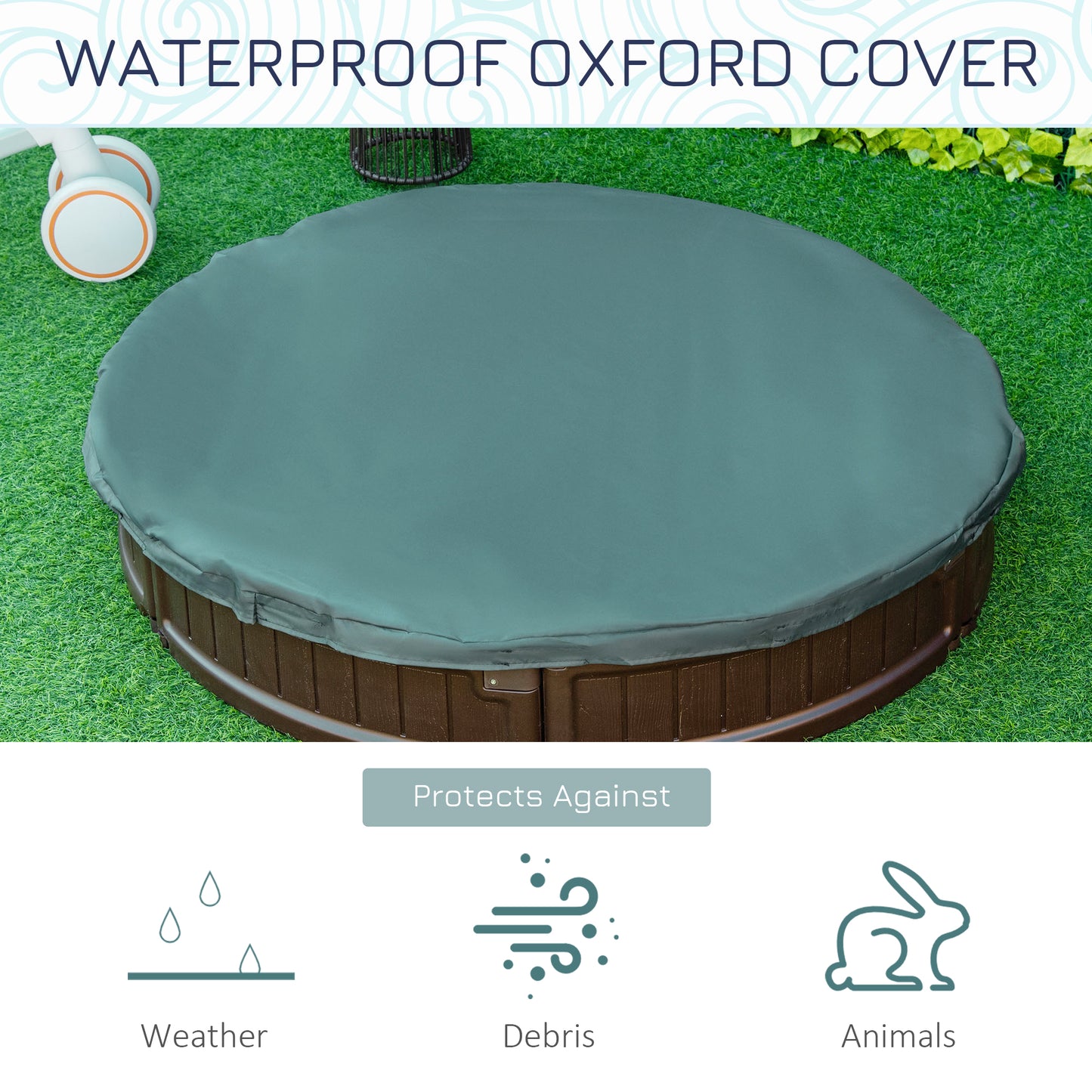 Round Sandbox for Kids Outdoor Play with Waterproof Canopy Bottom Liner Childrens Garden Playset Brown Kids Crystal