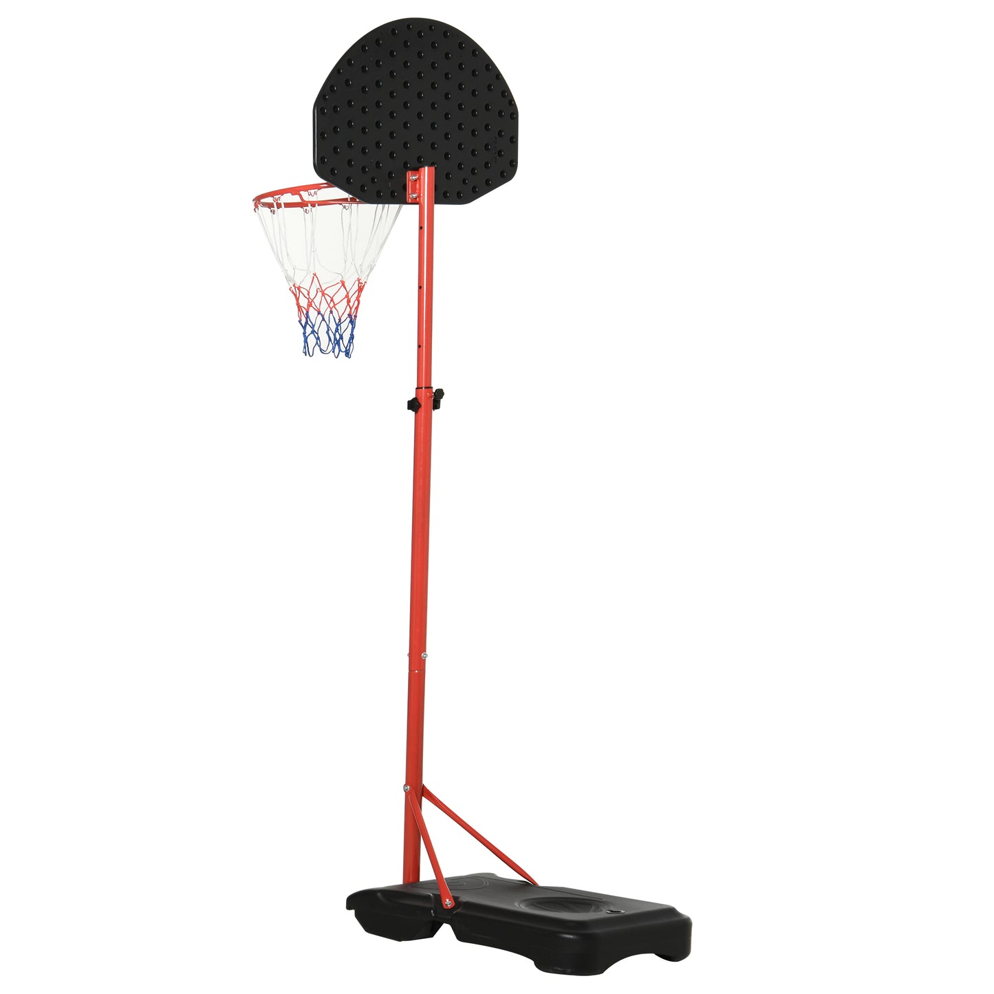 Basketball Stand 6 Level Adjustable Basketball Hoop Backboard w/ Wheels For Kids Adults Kids Crystal