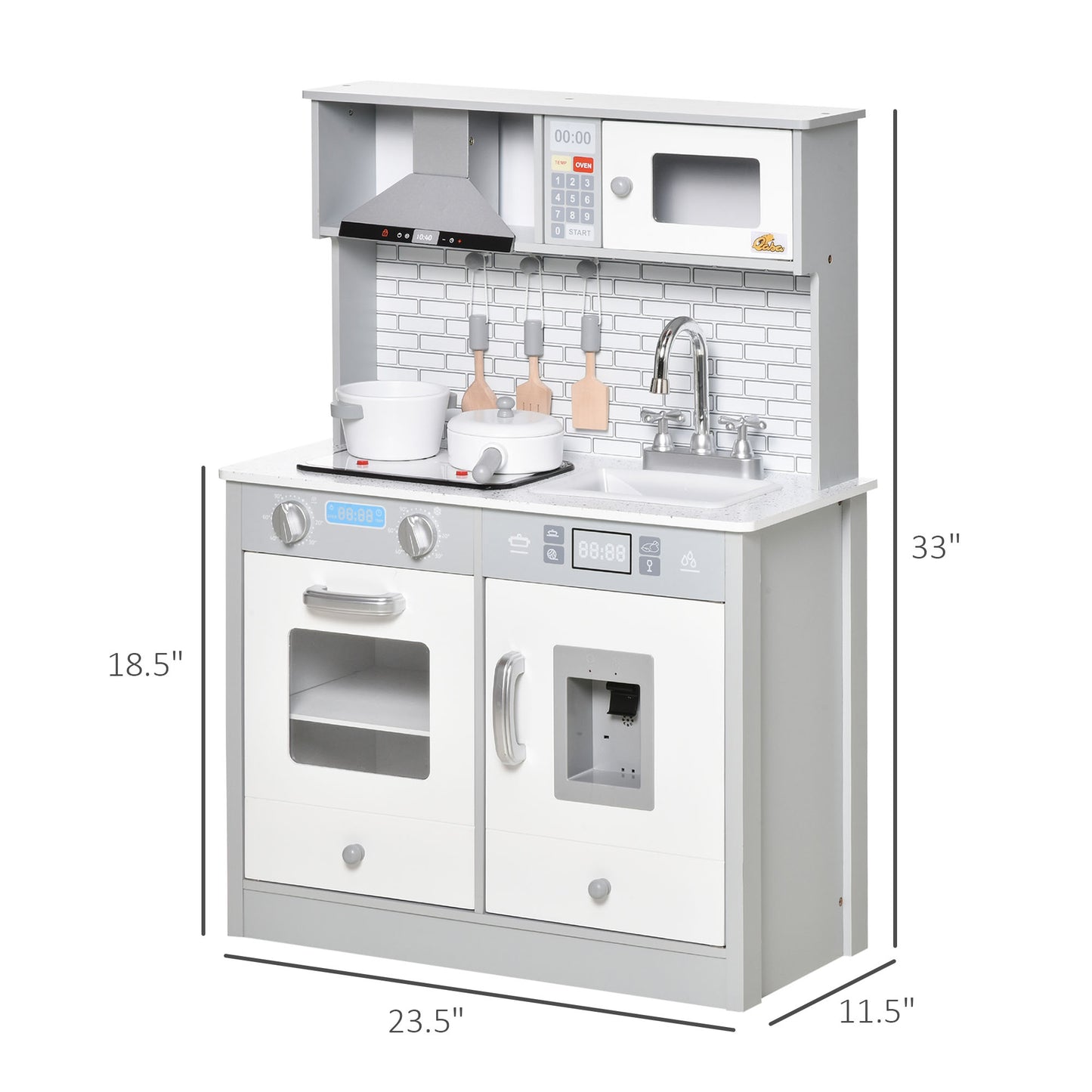 Kids Cooking Toy Set - Educational Pretend Kitchen with Sound & Light Effects, Ideal for 3-6 Years Old Kids Crystal
