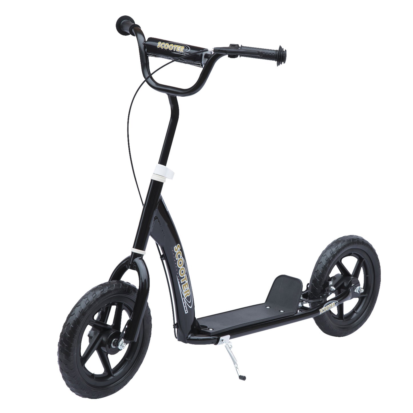 Street Cruiser: Kids Scooter Street Bike with 12" Tire for Ages 5+, Ride-On Toy, Black Finish Kids Crystal