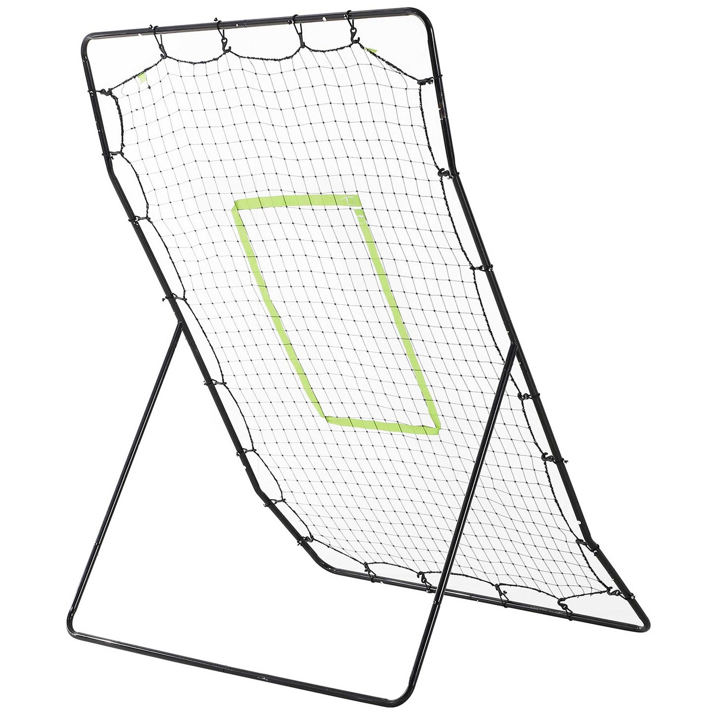 4 x 5.7ft Volleyball Rebounder Net with Strike Zone, Adjustable Baseball Lacrosse Training Net for Pitching and Fielding Kids Crystal