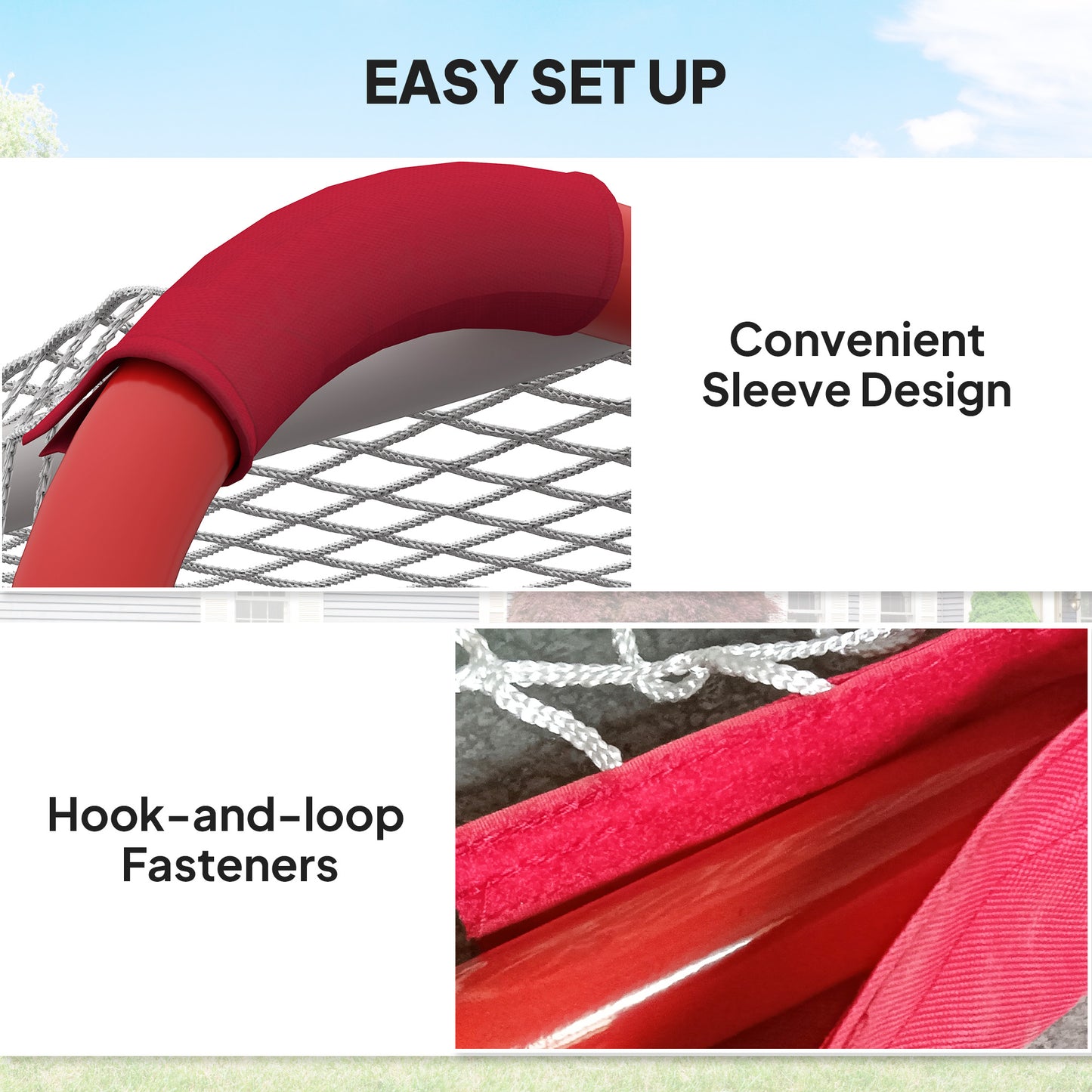 Hockey Net, Easy Set Up Hockey Goal with Steel Frame, PE Mesh, Outdoor Hockey Training Equipment for Garden, Backyard Kids Crystal