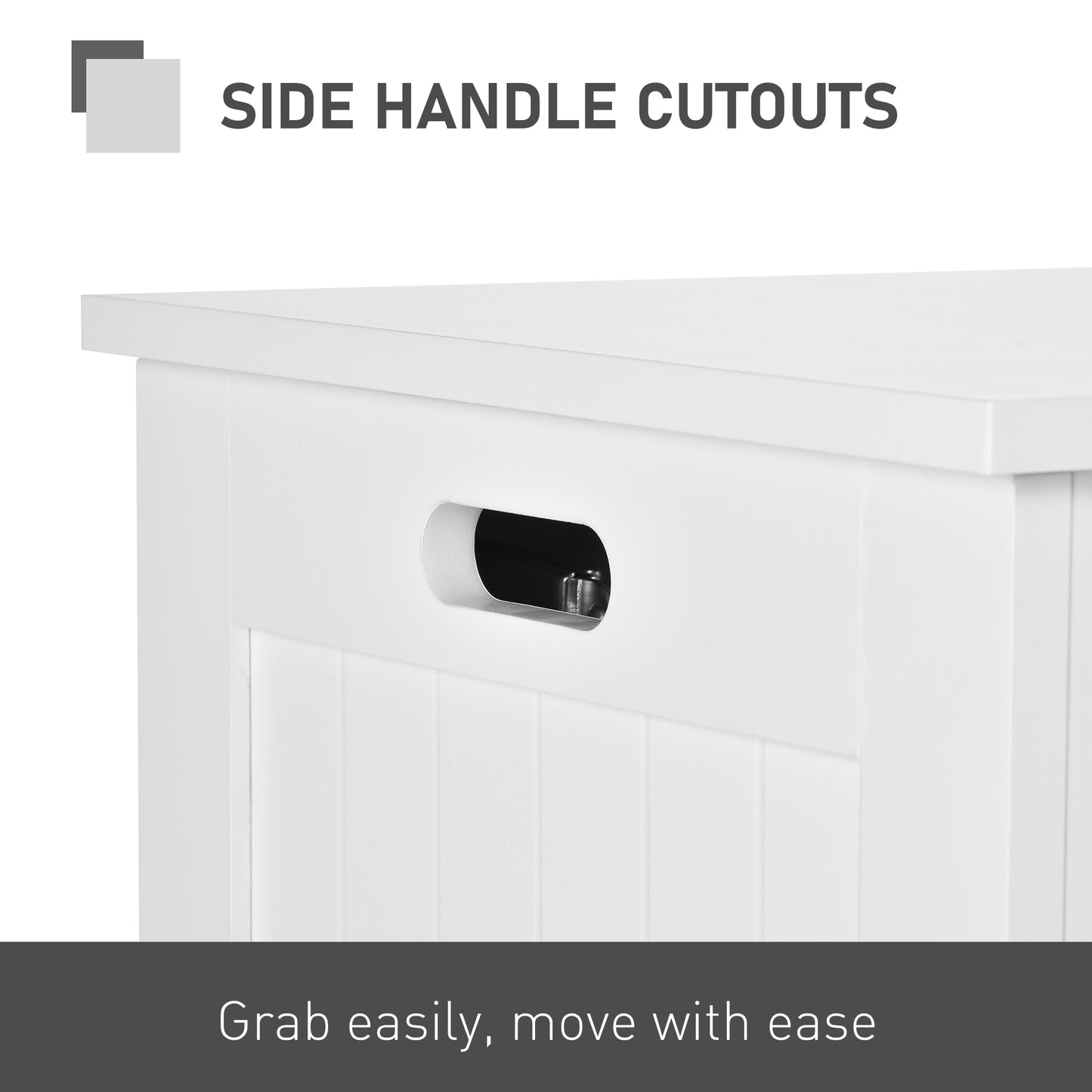 Toy Treasure Chest: Large Storage Box Cabinet with Lid, 2 Safety Hinges, Ideal for Kids' Room Organization, White Finish