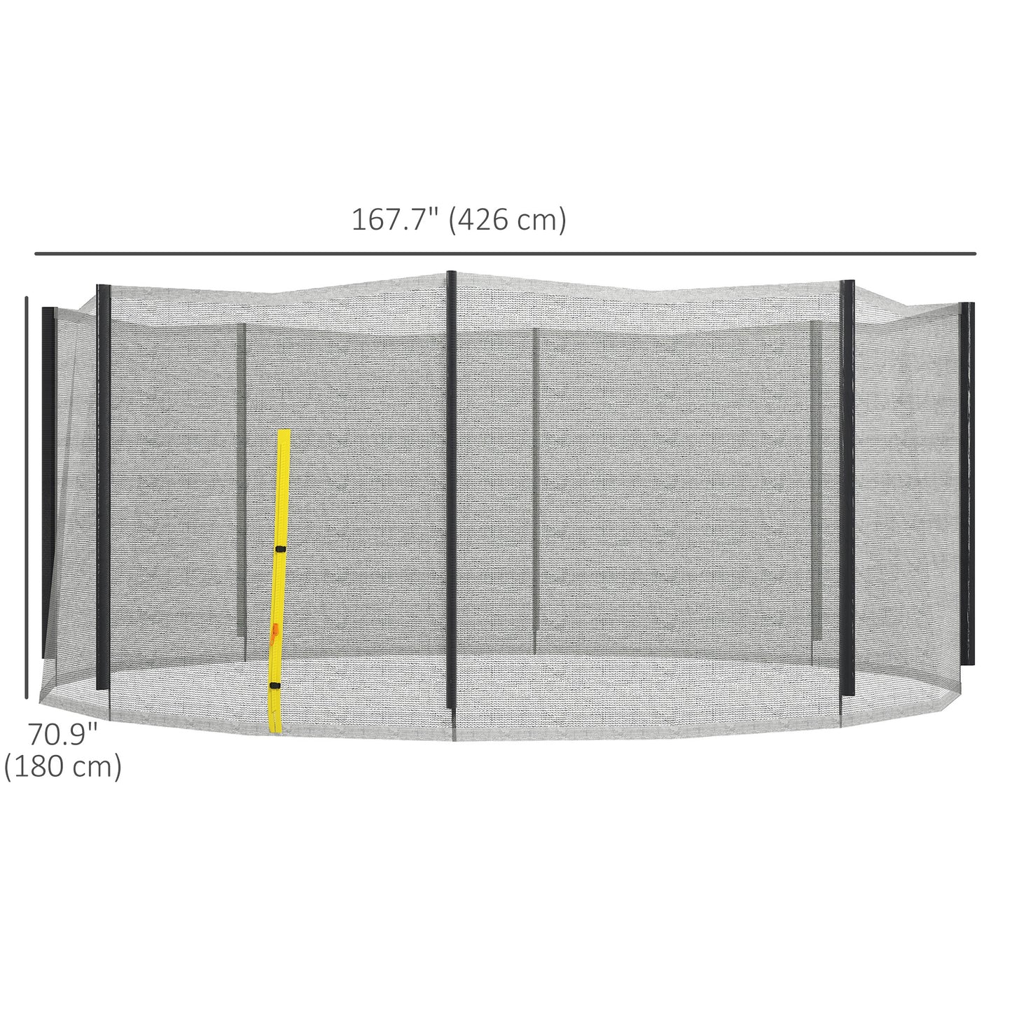 Trampoline Net Enclosure for 14ft Round Trampoline with 8 Straight Poles Poles Not Included Zippered Entrance, Black Kids Crystal