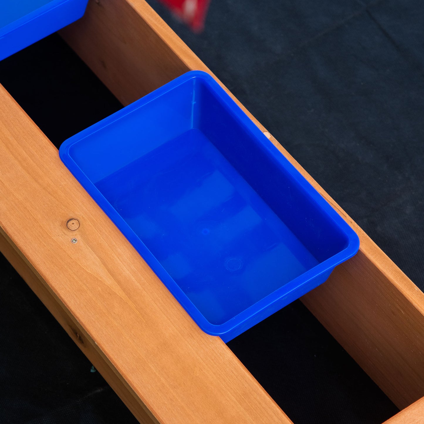 Children's Wooden Sandbox, Outdoor Sand Play Station for Boys & Girls 3-7 Years Old Kids Crystal