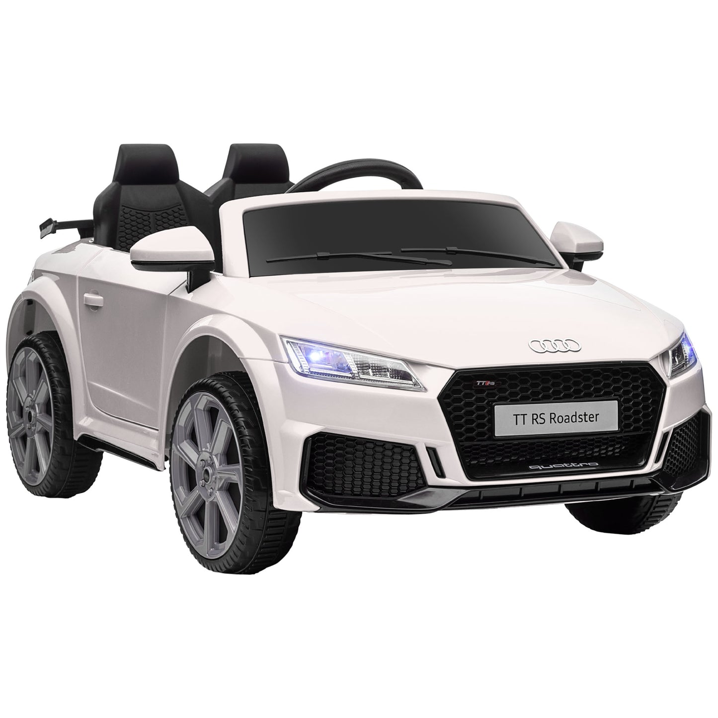 Licensed Ride-On Car: 6V Electric, Kids, Remote Control, Battery Powered, White Kids Crystal