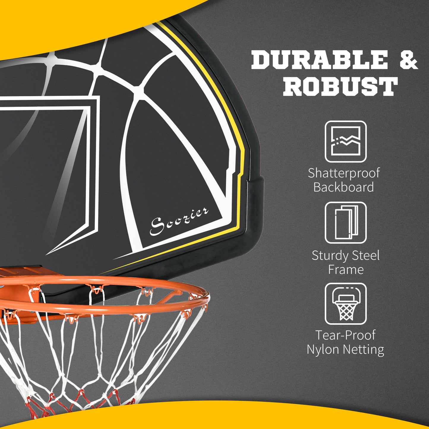 Wall Mounted Basketball Hoop, Mini Basketball Hoop and Backboard for Kids and Adults Kids Crystal