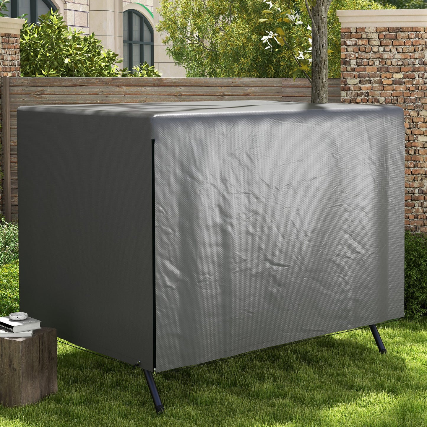 3-Seater Patio Swing Cover, Outdoor Garden Furniture Protection Hammock Glider Cover, 85" x 61" x 59" Dark Kids Crystal