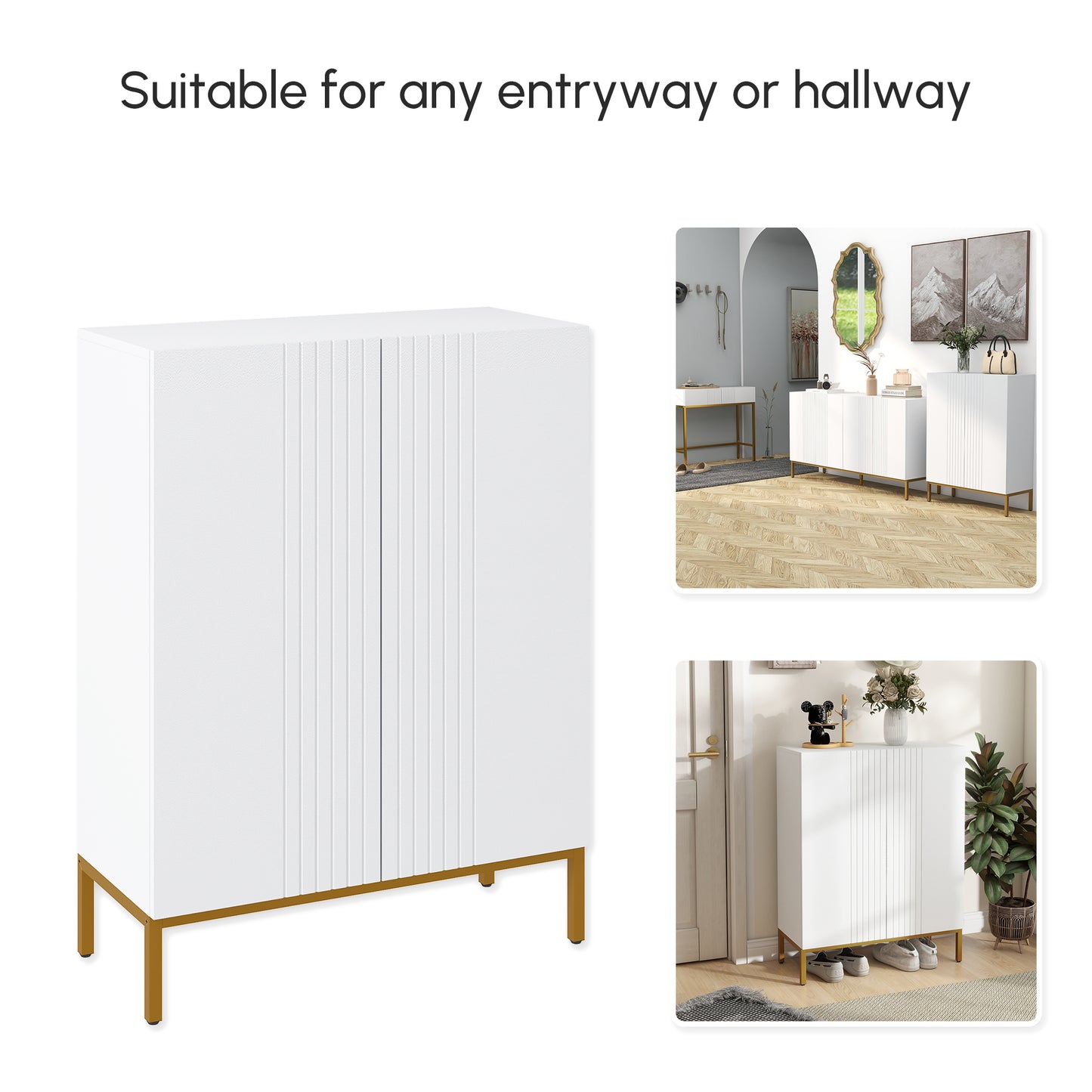 Narrow Slim Shoe Storage Cabinet with 3 Flip Drawers 12 Pair Shoes Organizer for Hallway Entryway Nature Wood Kids Crystal