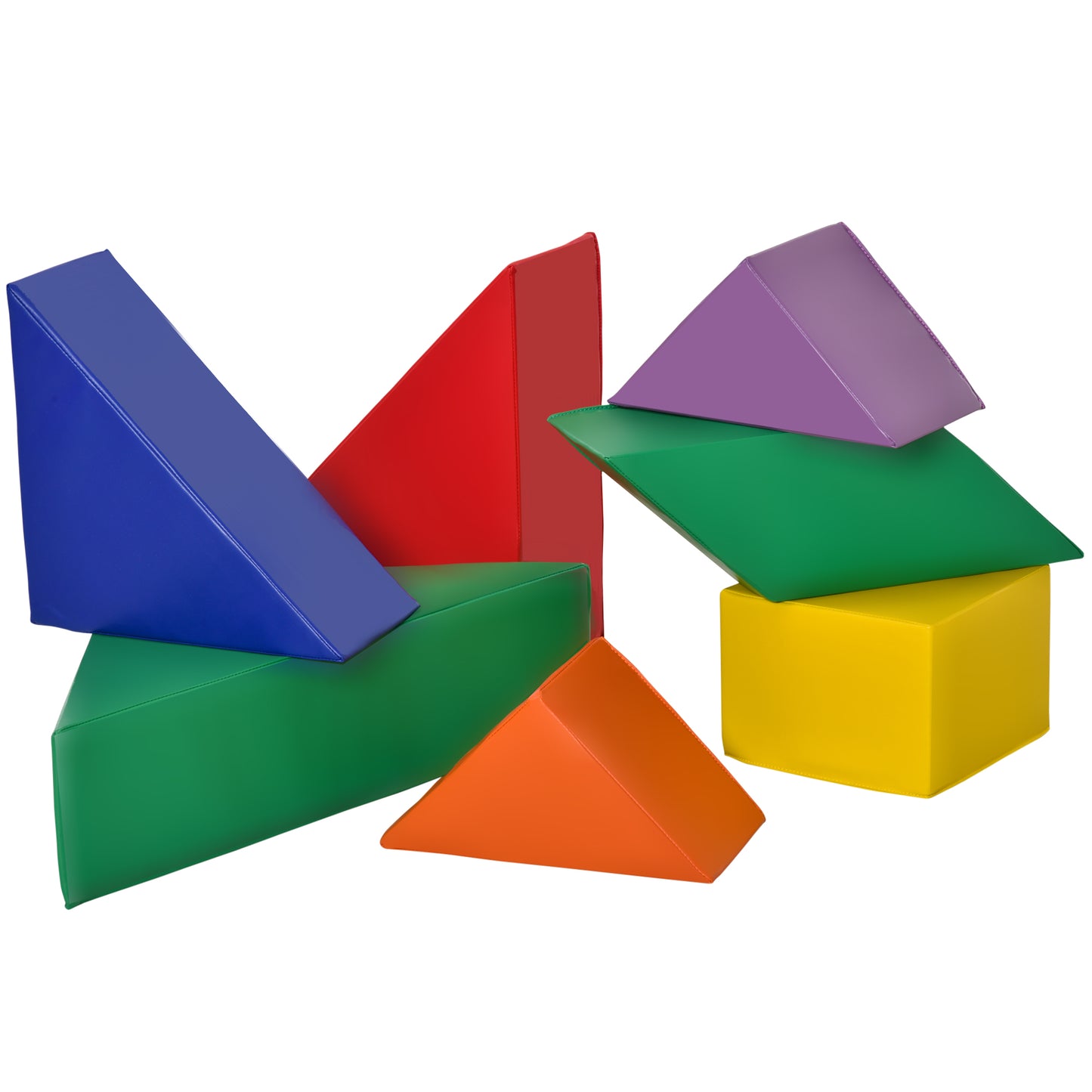 7 Piece Soft Play Foam Climbing Blocks for Toddlers 1-3 Years Kids Crystal