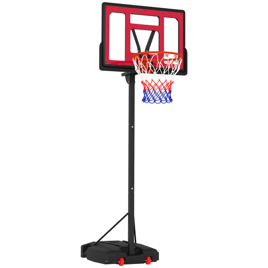 Kids Basketball Hoop, 6.6-8.5ft Adjustable Height Basketball Net with Weight Bag, for Indoor Outdoor, for 6+ Years Kids Crystal