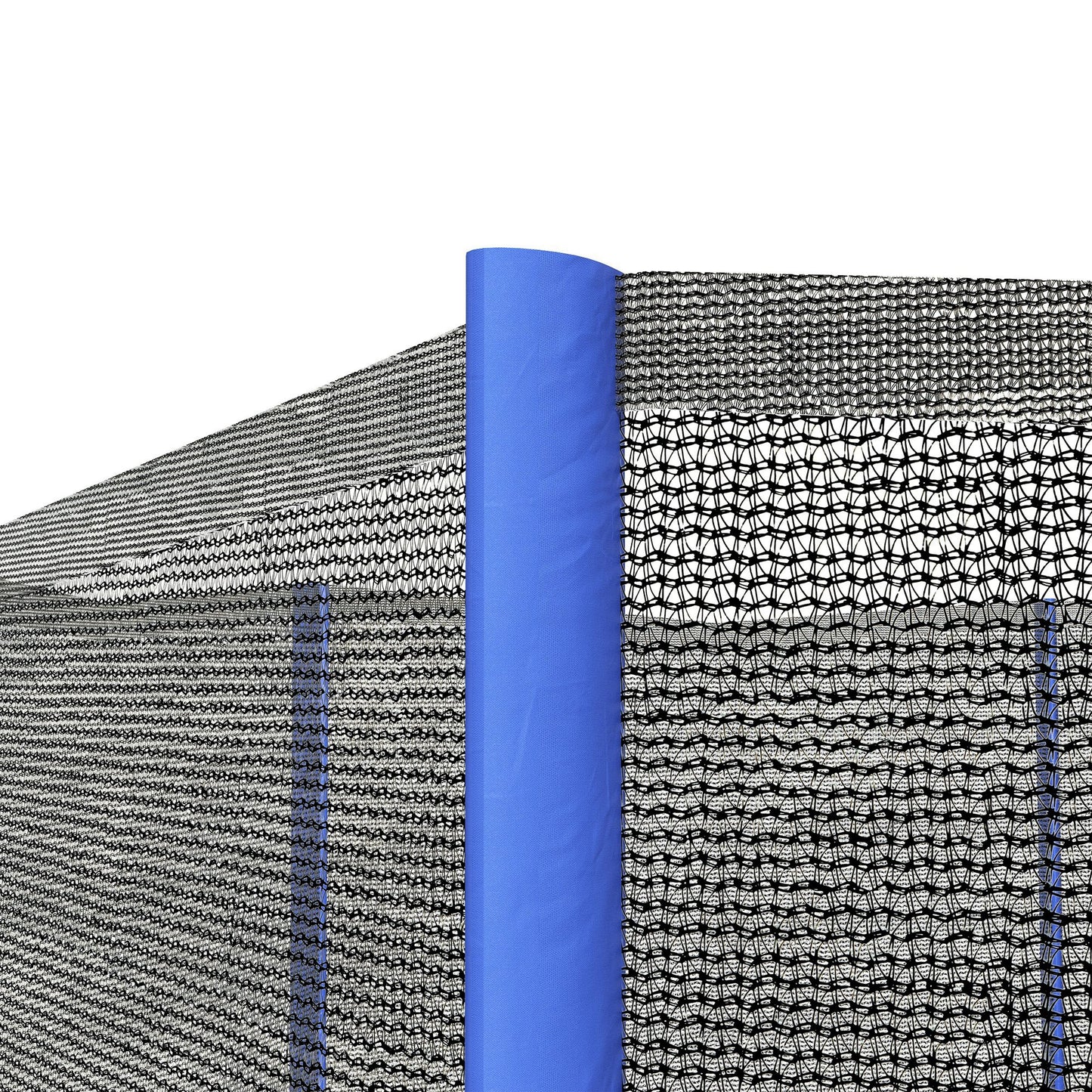 Safety Trampoline Net Enclosure 8ft Round Zippered Entrance Replacement Netting Black Kids Crystal