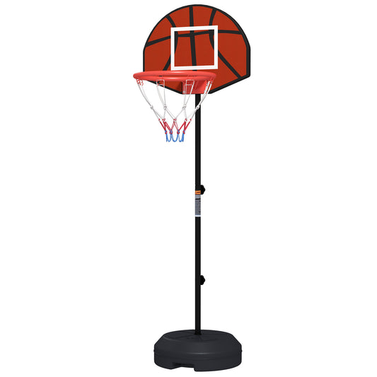 3-5ft Basketball Hoop and Stand with Magenic Dartboard and Darts, 15" Backboard, Weighted Base for Teens Youth Kids Crystal