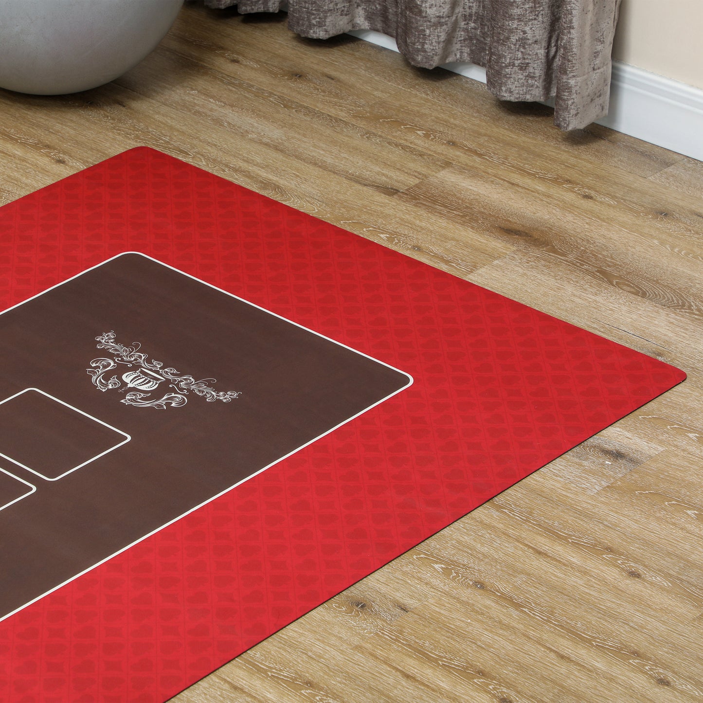 Poker Table Top Poker Mat for 12 Player, Red Kids Crystal