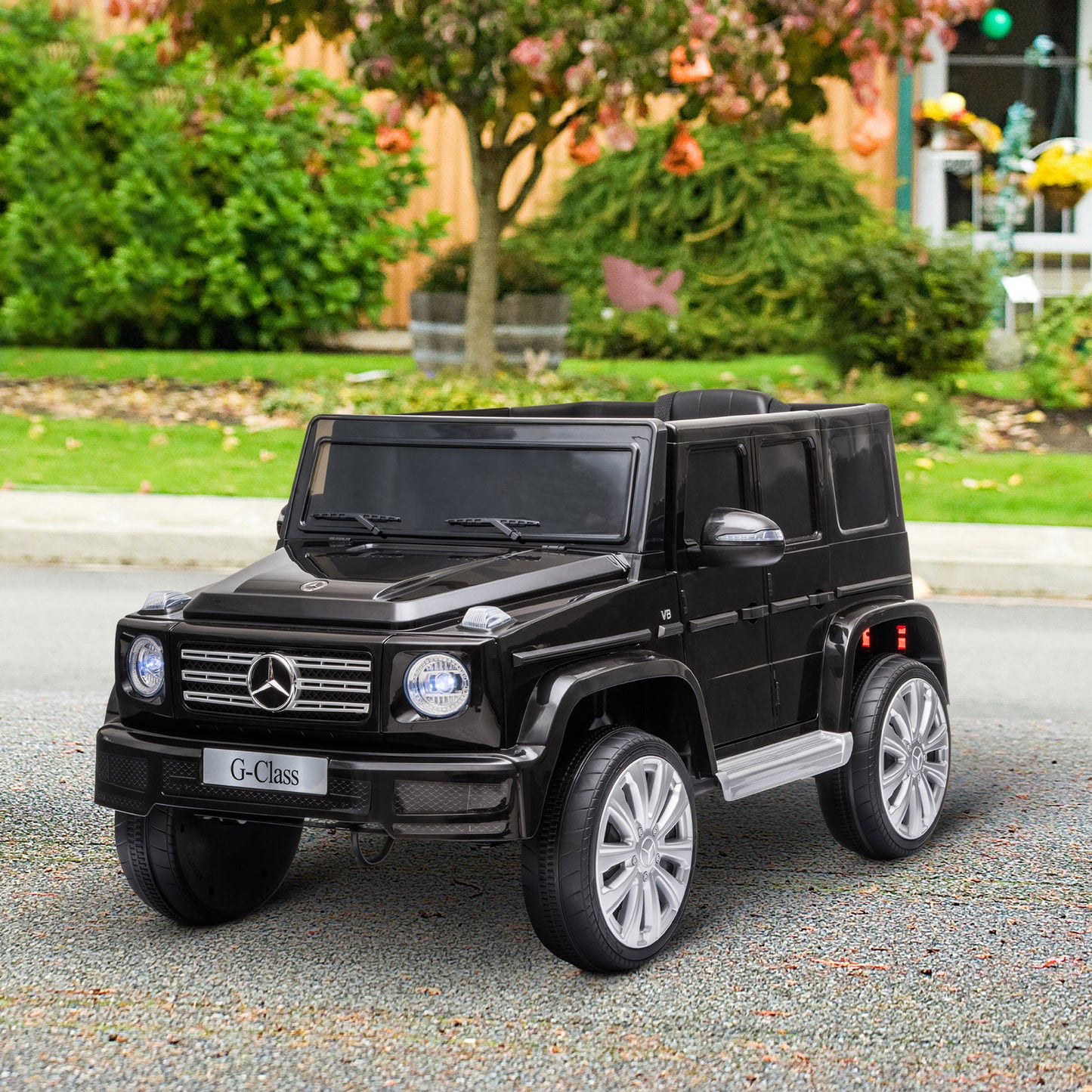 12V Battery-Powered Kids Ride On Mercedes Benz G500 Car with Parental Remote Control Music Lights MP3 Kids Crystal
