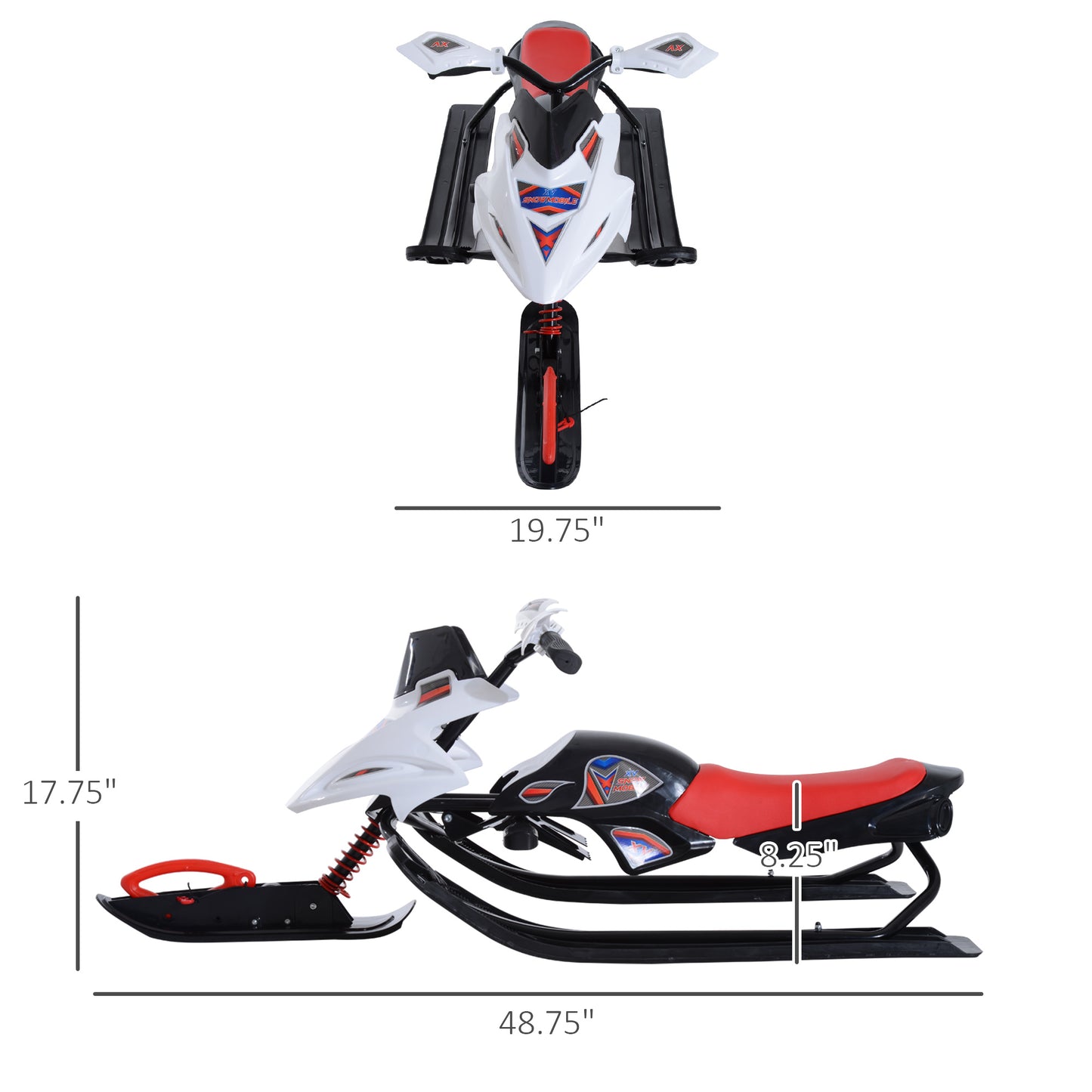 Snow Mobile Scooter Outdoor Winter Sled Motor Snow Racer Rush Sledge Exciting Ride On Vehicle Children Kids Crystal