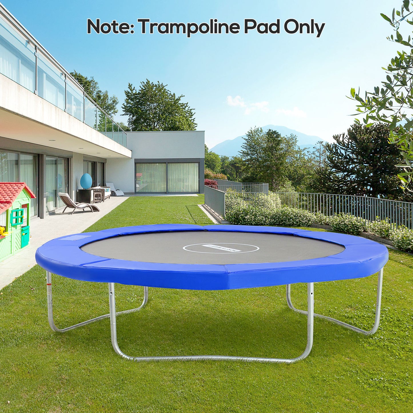8ft Trampoline Safety Pad Spring Cover Gymnastics Bounce Jump EPE Foam Protection Blue Kids Crystal