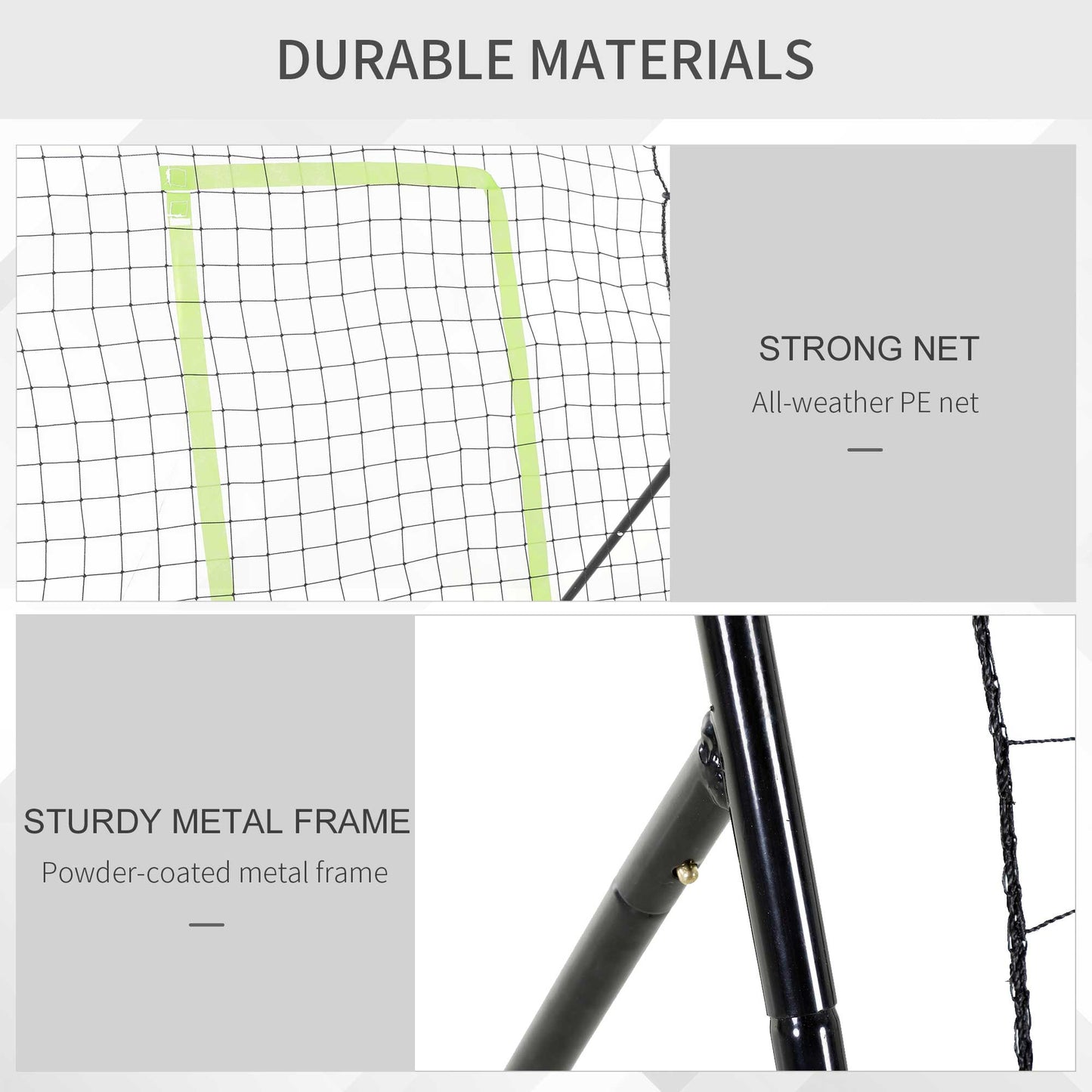4 x 5.7ft Volleyball Rebounder Net with Strike Zone, Adjustable Baseball Lacrosse Training Net for Pitching and Fielding Kids Crystal