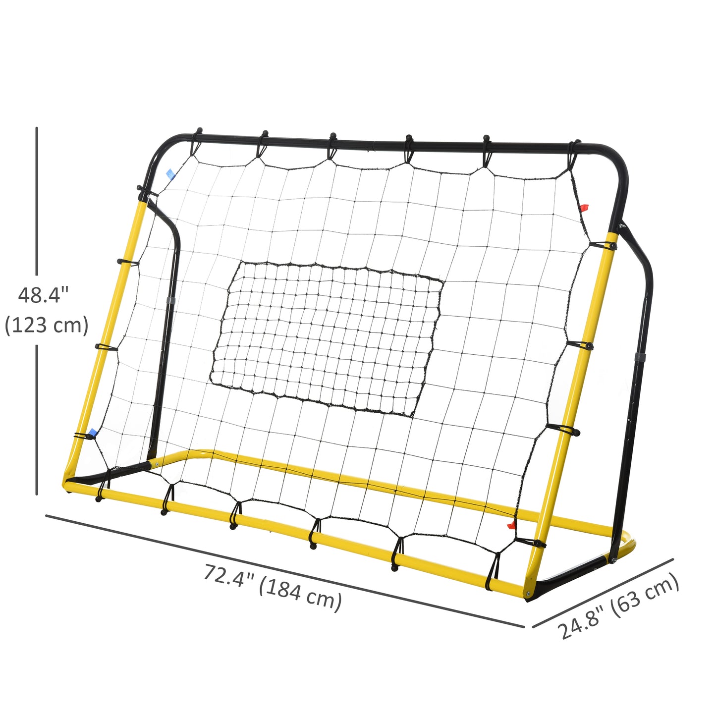 | Rebound Net Soccer Goal with 5 Angle Adjustable for Soccer Baseball Basketball Training Kids Crystal