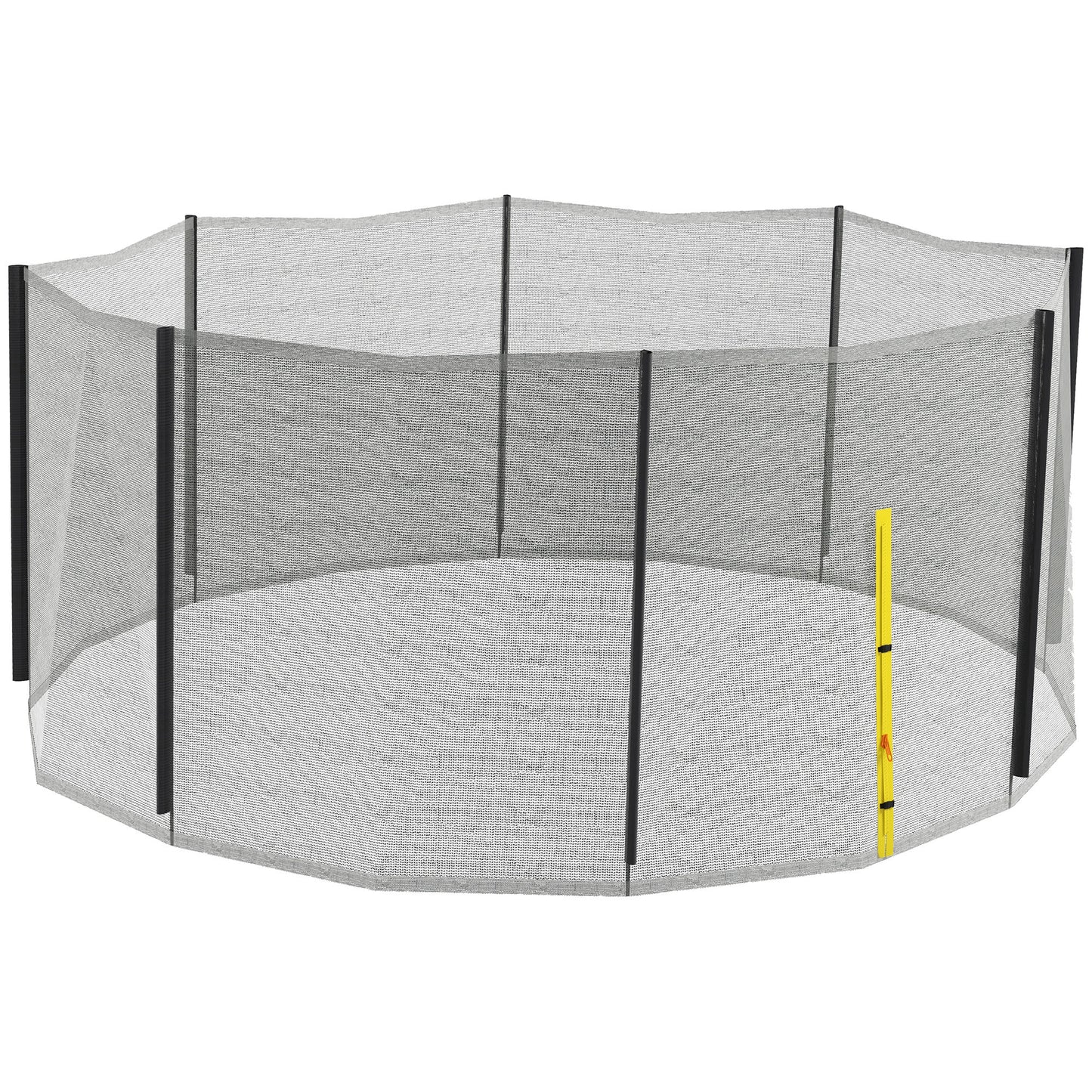 Trampoline Net Enclosure for 14ft Round Trampoline with 8 Straight Poles Poles Not Included Zippered Entrance, Black Kids Crystal