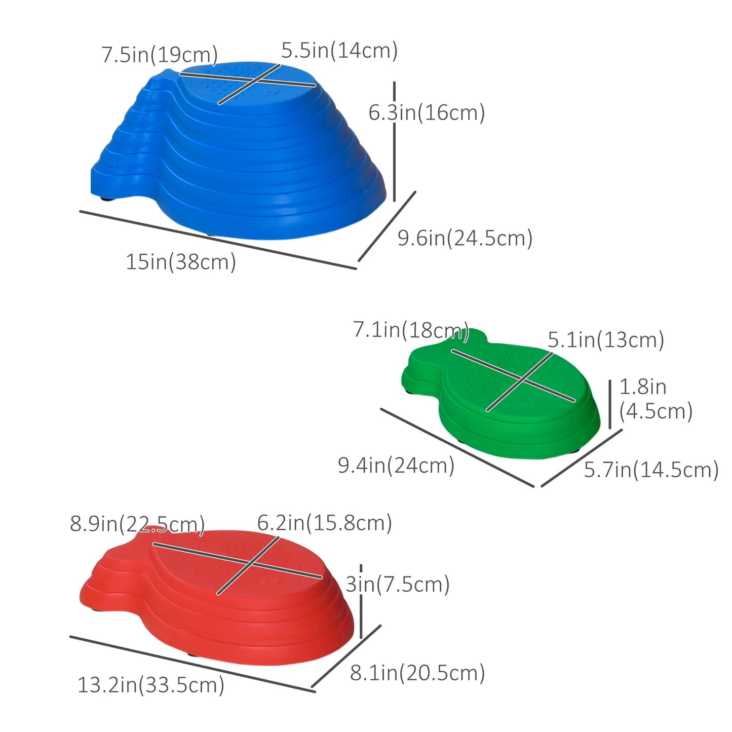 Sensory Stepping Stones: 8pc Balance River Stones for Kids Obstacle Course, Indoor/Outdoor Play Equipment for Ages 3-8 Kids Crystal