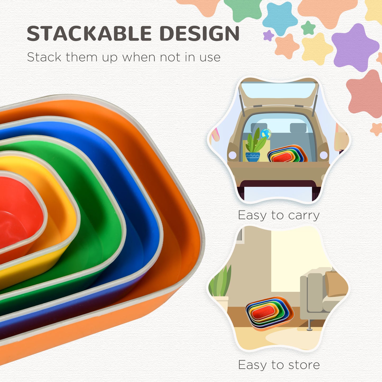5 Piece Kids Stepping Stones for Sensory Play, Obstacle Course Equipment, Suitable for Ages 3-8, Indoor/Outdoor Kids Crystal