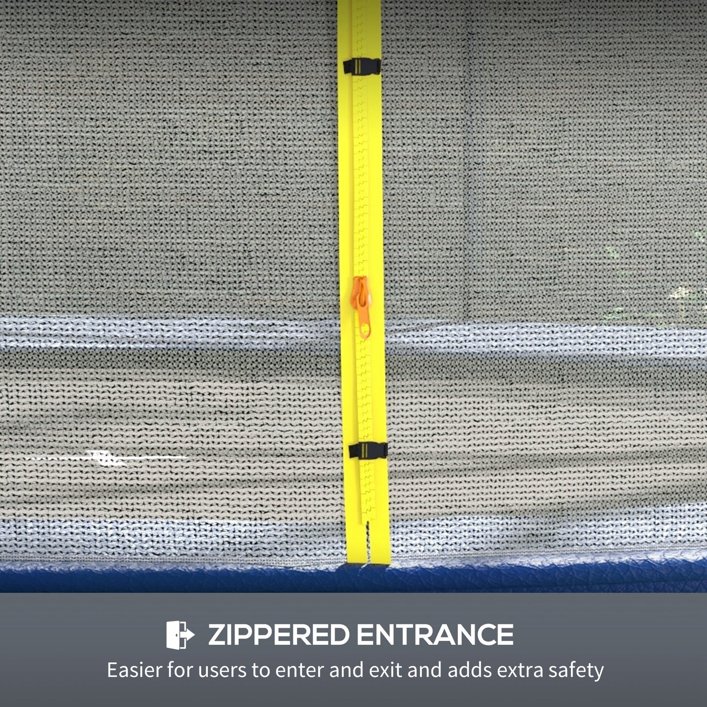 Trampoline Net Enclosure for 14ft Round Trampoline with 8 Straight Poles Poles Not Included Zippered Entrance, Black Kids Crystal