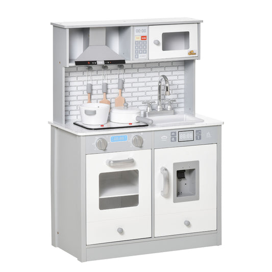 Kids Cooking Toy Set - Educational Pretend Kitchen with Sound & Light Effects, Ideal for 3-6 Years Old Kids Crystal