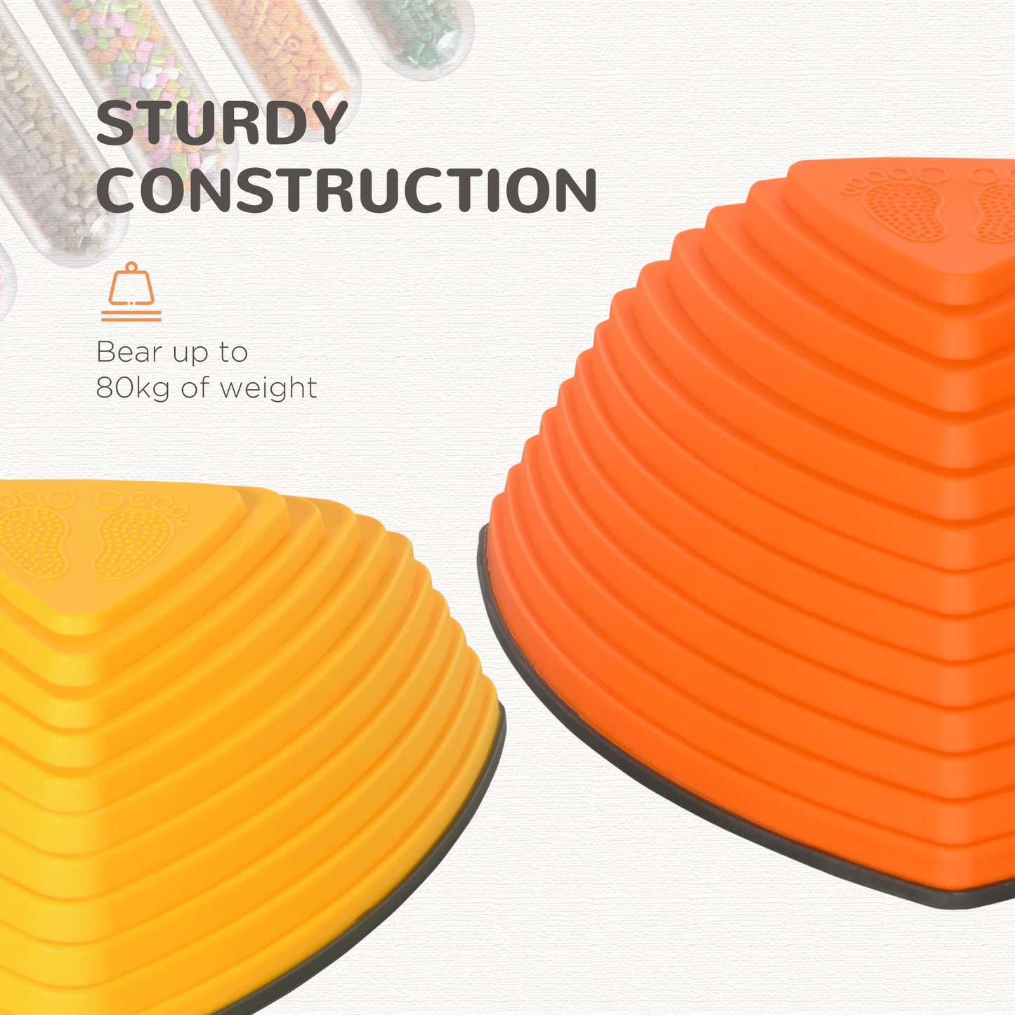 Kids Balance River Stones Obstacle Course Sensory Play Stones Outdoor Indoor Play for Ages 3-8 Kids Crystal