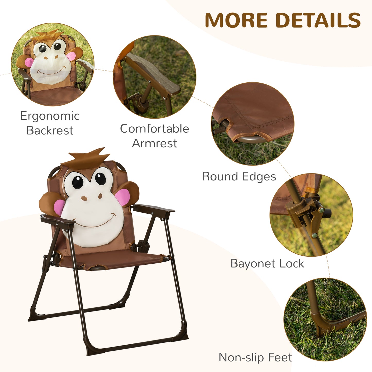 Kids Picnic Table Chair Set Outdoor Folding Garden Furniture Adjustable Height
