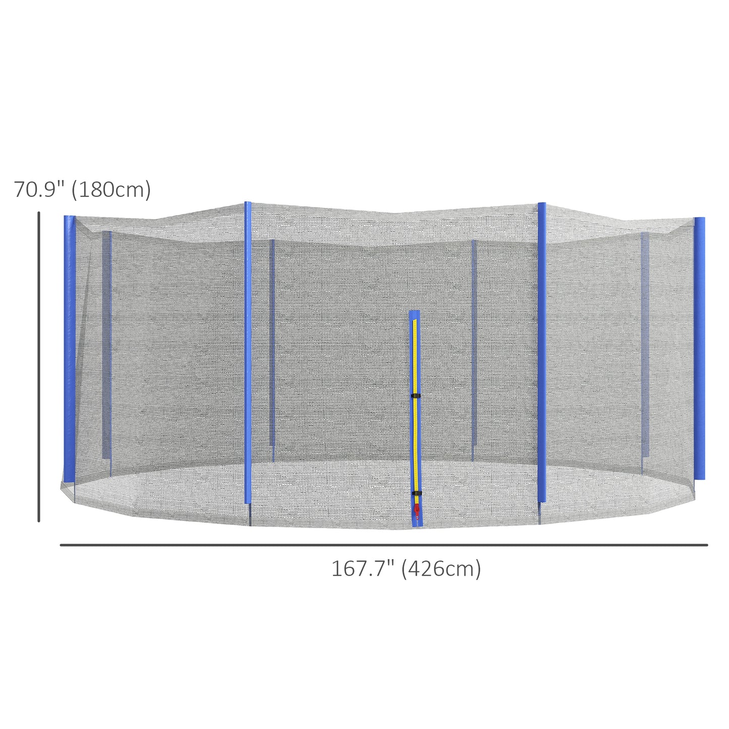 Trampoline Safety Net Enclosure for 14ft Round with 8 Straight Poles Black Poles Not Included Kids Crystal