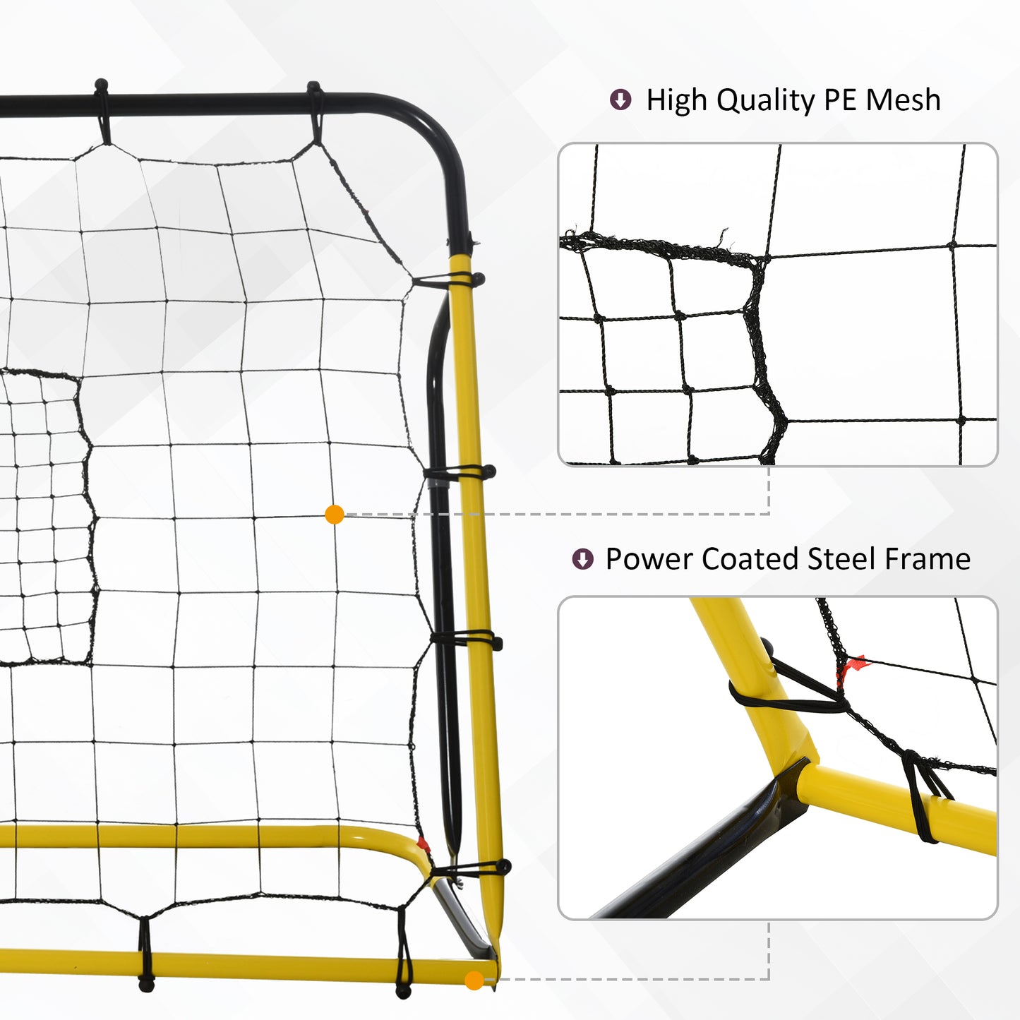 | Rebound Net Soccer Goal with 5 Angle Adjustable for Soccer Baseball Basketball Training Kids Crystal