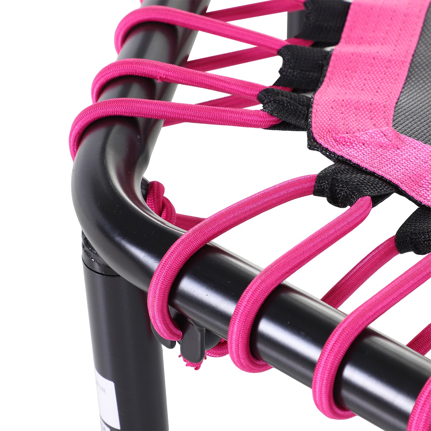 Hexagon Mini Trampoline 48" Adult Fitness Rebounder with Adjustable Handle Pink Cardio Trainer Outdoor Bouncer Kids Crystal