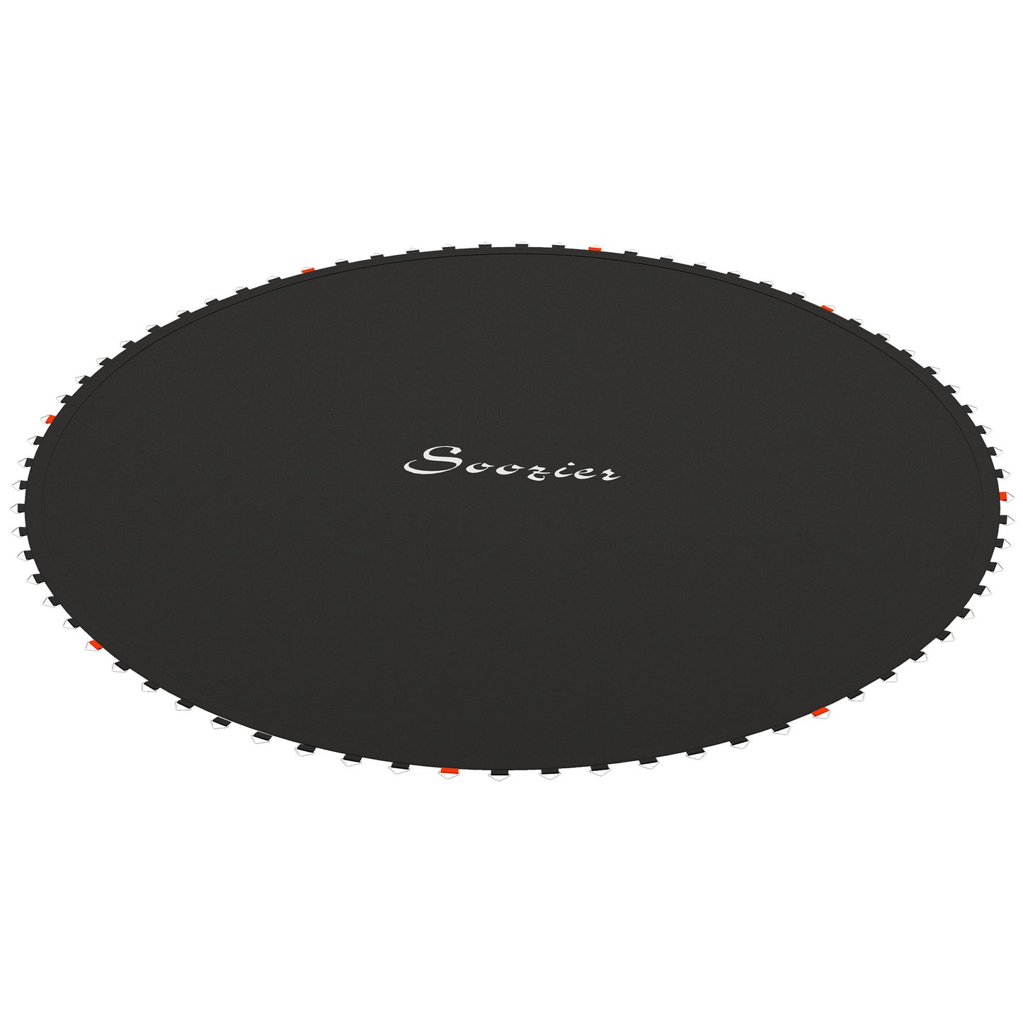 Trampoline Jumping Mat Replacement with Spring Tool 42 V-Hooks for 8ft Round Trampolines Black Kids Crystal