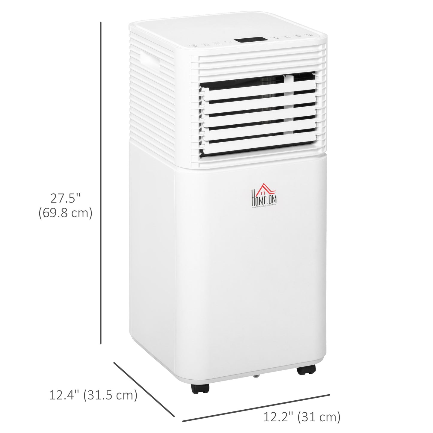 10000 BTU Portable Air Conditioner with Fan & Dehumidifier Mode, Quiet AC Unit with Remote Control, 24-Hour Timer, White
