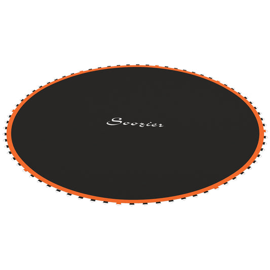 Trampoline Mat Replacement with Spring Pull Tool and 72 V-Hooks, Fits 12ft Trampoline, Using 5.5" Springs, Orange Kids Crystal