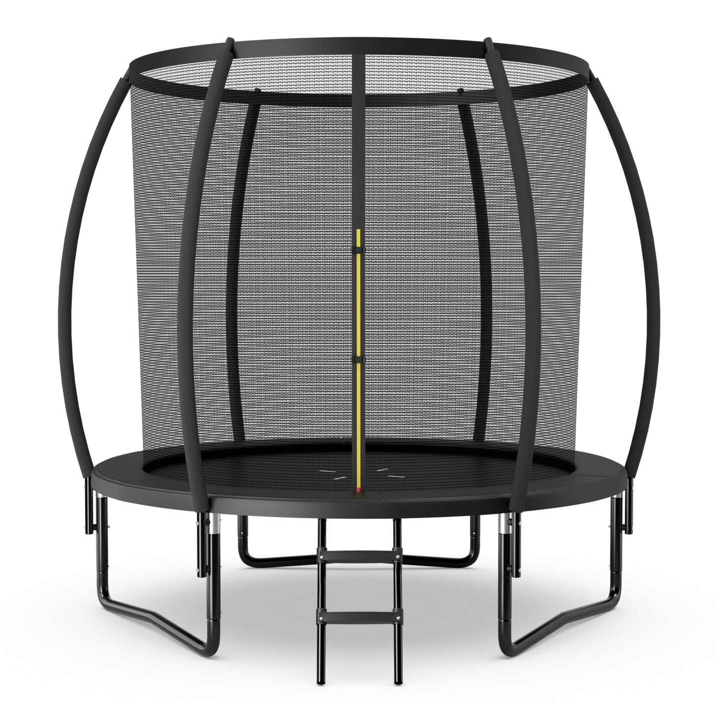 10 Feet ASTM Approved Recreational Trampoline with Ladder-Black Kids Crystal